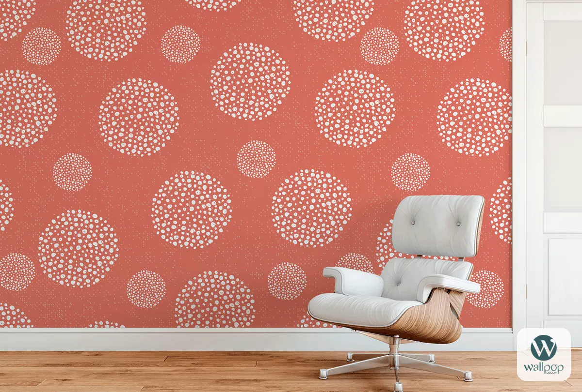 Quarto decorado com papel de parede